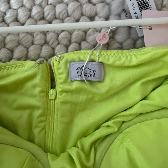 Oh Polly Lime Green Strapless Dress - Picture 6 of 10